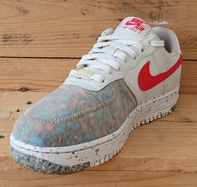 Nike Air Force 1 Crater Trainers UK5.5/US8/E39 CT1986-101 Summit White/Siren Red