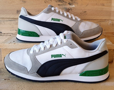 Puma ST Runner V2 Textile/Suede Trainers UK8/US9/EU42 365278-38 White/Green