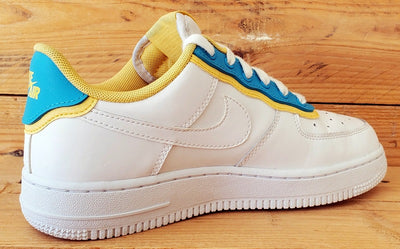 Nike Air Force 1 Low Leather Trainers UK4.5/US7/EU38 AA0287-105 White/Topaz