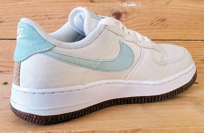 Nike Air Force 1 Indigo Low Canvas Trainers UK3/US5.5/EU36 CZ0269-100 White