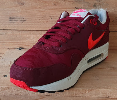 Nike Air Max 1 Premium Low Leather Trainers UK9/US10/EU44 512033-660 Atomic Red