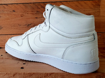 Nike Ebernon Mid Leather Trainers UK9/US10/EU44 AQ1773-100 Triple White