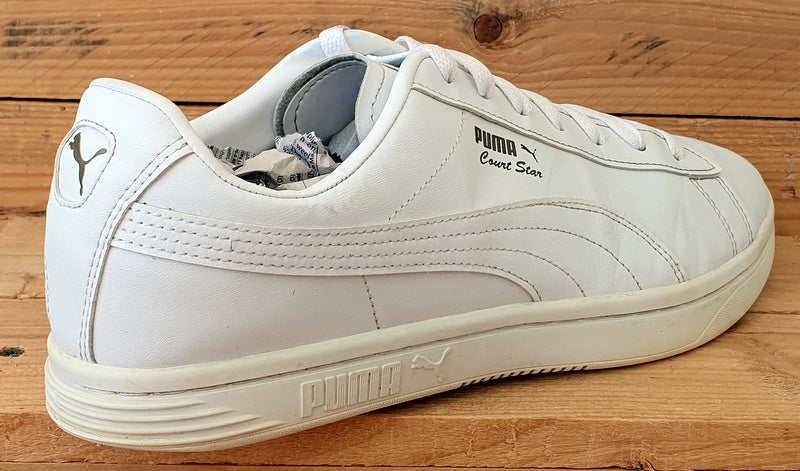 Puma Court Star Low Leather Trainers 384676-04 Triple White UK10/US11/EU44.5