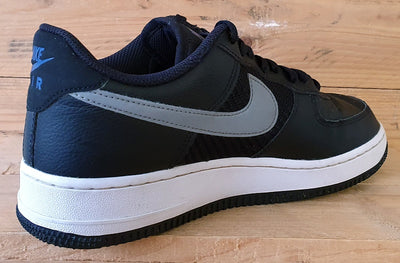 Nike Air Force 1 Leather/Textile Trainers UK7/US8/EU41 FD0666-001 Swoosh Black