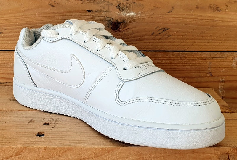 Nike Ebernon Low Leather Trainers UK7/US9.5/EU41 AQ1779-100 Triple White