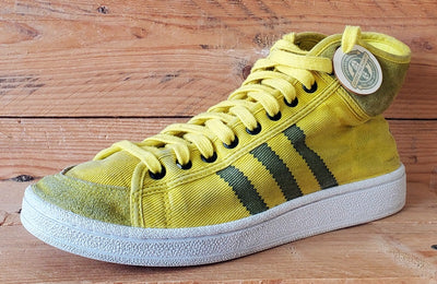 Adidas Nizza Mid Canvas Trainers UK8/US8.5/EU42 G42904 Yellow/White