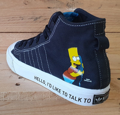 Adidas The Simpsons x Nizza Mid Canvas Trainers UK6/US6.5/EU39 GZ3538 Black