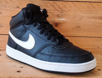 Nike Court Vision Mid Leather Trainers UK6/US7/EU40 DN3577-001 Black/White