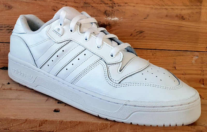 Adidas Rivalry Low Leather Trainers UK11/US11.5/EU46 EF8729 Triple White