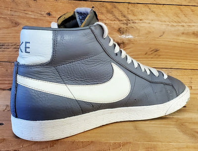 Nike Blazer Mid Leather Trainers UK9/US11.5/EU44 525366-001 Wolf Grey/White