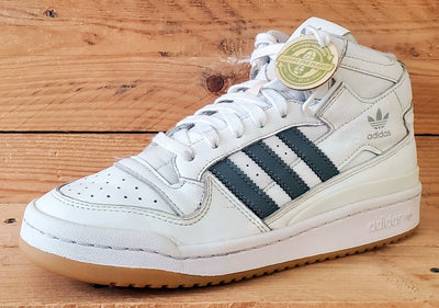 Adidas Forum Mid Leather Trainers UK5/US5.5/EU38 HQ6719 White/Grey/Gum