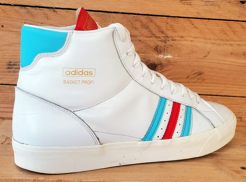 Adidas Basket Profi Mid Leather Trainers UK10/US10.5/E44.5 FW5000 White/Blue/Red