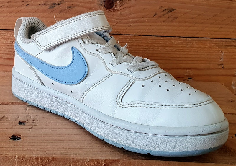 Nike Court Borough Low Leather Trainers UK13/US13.5C/E31.5 DV5457-103 White Blue