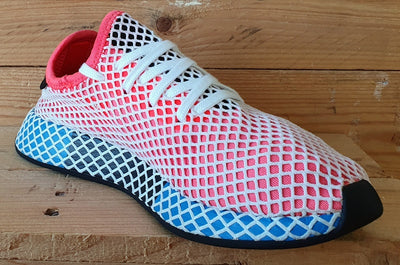 Adidas Deerupt Low Textile Trainers UK6/US6.5/EU39 CQ2624 Solar Red Bluebird