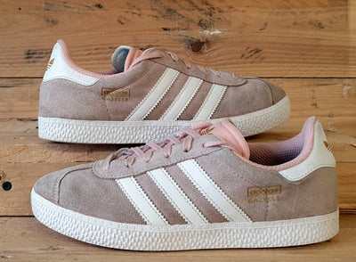 Adidas Gazelle Suede Low Trainers UK3/US3.5/EU35.5 FY3429 Peach/Pink/White