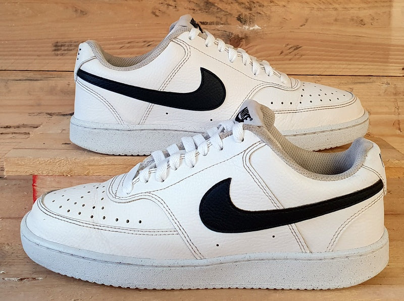 Nike Court Vision Low Leather Trainers UK7/US8/EU41 DH2987-101 White/Black
