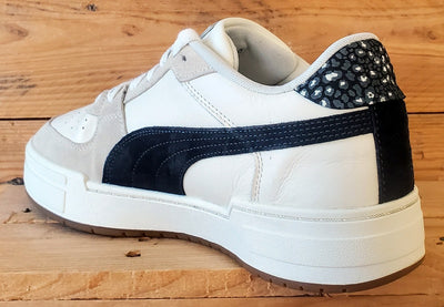 Puma Low Leather/Suede Trainers UK10.5/US11.5/EU45 390652-01 Cream/Black