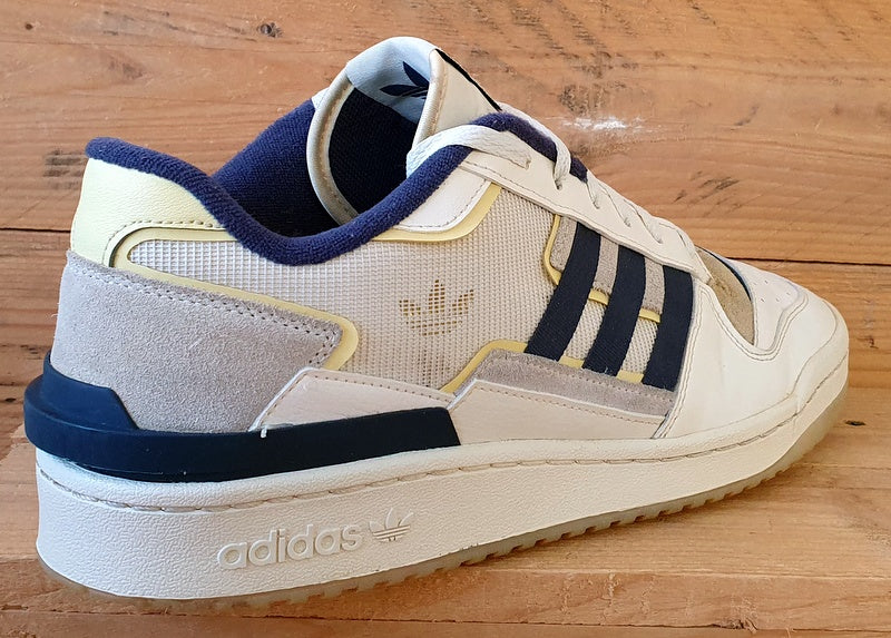 Adidas Forum Low Leather/Textile Trainers UK11/US11.5/EU46 GX4121 Off White/Navy