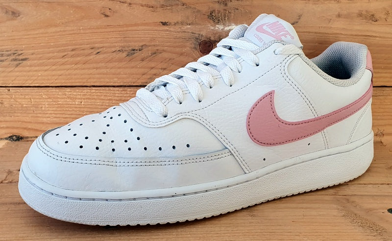 Nike Court Vision Low Leather Trainers UK7/US9.5/EU41 CD5434-110 White/Pink