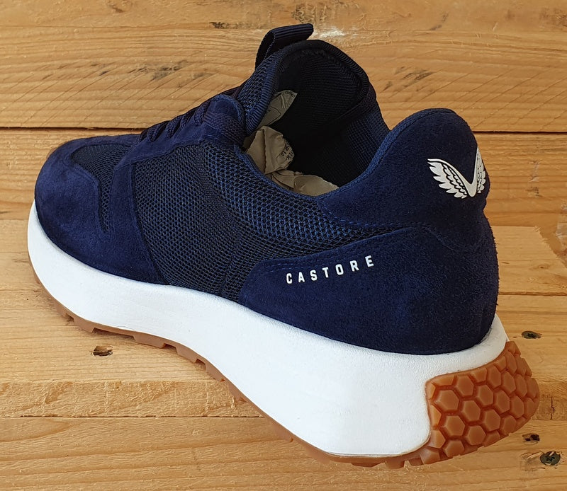 Castore Technical Retro Low Textile/Suede Trainers UK7/US8/EU40 CS0001 Navy/Gum