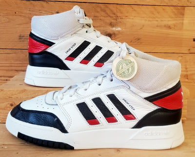 Adidas Drop Step Mid Leather Trainers UK8/US8.5/EU42 IG2507 White/Black/Red