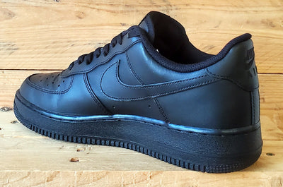 Nike Air Force 1 Low Leather Trainers UK8/US9/EU42.5 315122-001 Triple Black