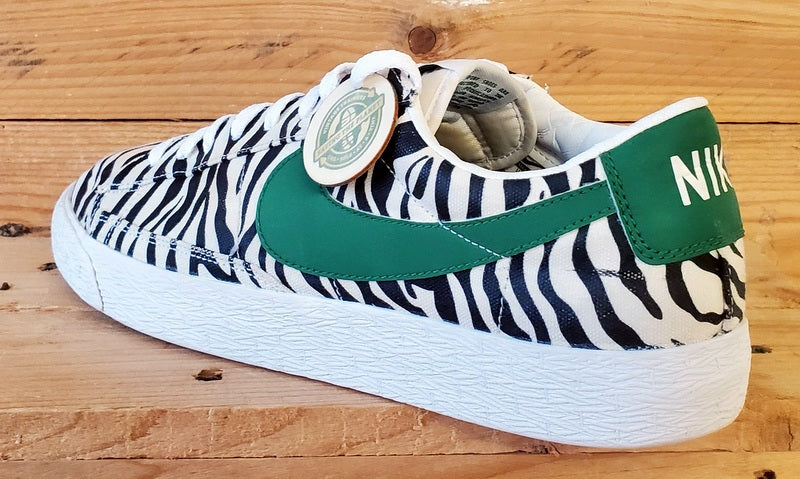 Nike Blazer Low Canvas Trainers UK10/US11/EU45 371760-130 White/Black/Zebra