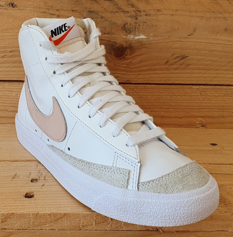 Nike Blazer 77 Mid Leather Trainers UK4/US6.5/EU37.5 CZ1055-118 White/Pink