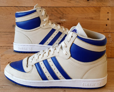 Adidas Top Ten RB Mid Leather Trainers UK10.5/US11/EU45 FZ6022 Cream/Royal Blue