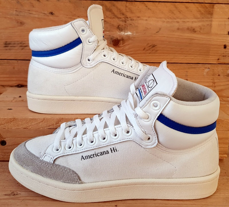 Adidas Americana High Canvas Trainers UK4.5/US5/EU37 EG5522 Cloud White