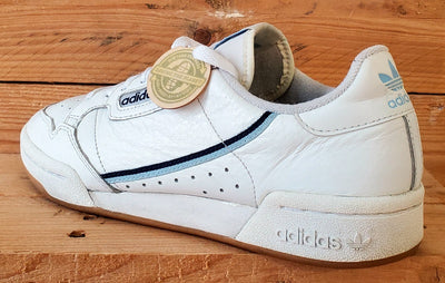 Adidas Continental 80 Low Leather Trainers UK7/US7.5/EU40.5 EG3875 White/Gum
