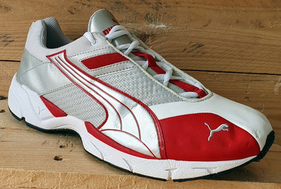 Puma Cell Strike Low Leather Trainers UK9/US10/EU43 180730 01 White/Red/Silver