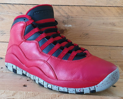 Nike Jordan 10 Retro Mid Leather Trainers UK8/US9/EU42.5 705178-601 Red