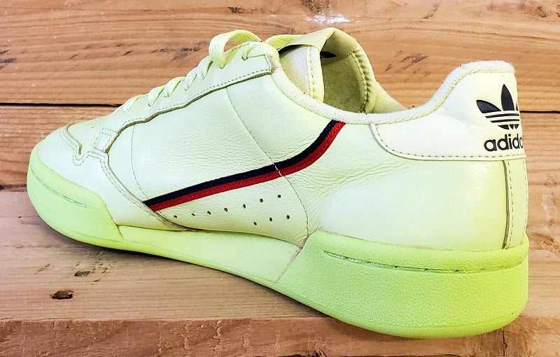Adidas Continental 80 Leather Trainers UK8/US8.5/EU42 B41675 Semi Frozen Yellow