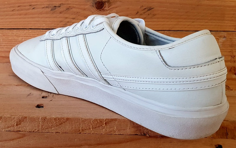 Adidas Delpala Low Leather Trainers UK9/US9.5/EU43 H02385 Triple White