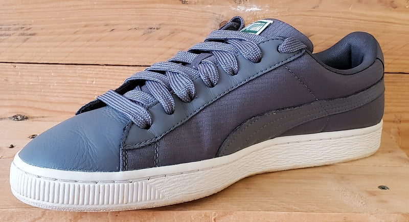 Puma Basket Low Textile/Leather Trainers UK9/US10/EU43 358521-03 Grey/White