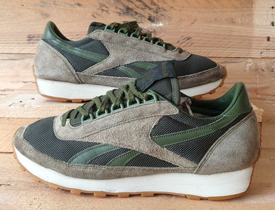 Reebok Classic Low Textile/Suede Trainers UK7/US8/EU40.5 AR1471 Green/Brown