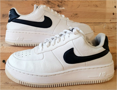 Nike Air Force 1 Upstep Low Leather Trainers UK5/US7.5/EU38.5 AV8222-100 Wht/Blk