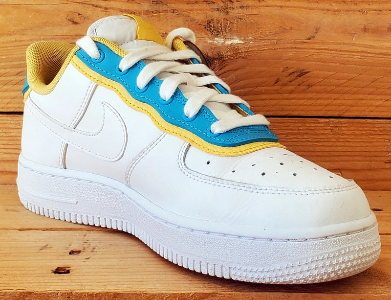Nike Air Force 1 Low Leather Trainers UK4.5/US7/EU38 AA0287-105 White/Topaz