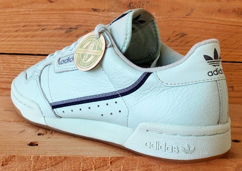 Adidas Continental 80 Low Leather Trainers UK6/US6.5/EU39 BD7641 Ice Mint