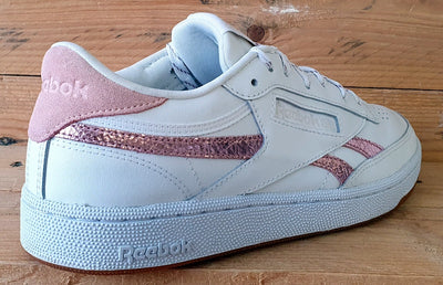 Reebok Classic Club C 85 leather Trainers UK6/US8.5/E39 FY5143 White Blush Metal