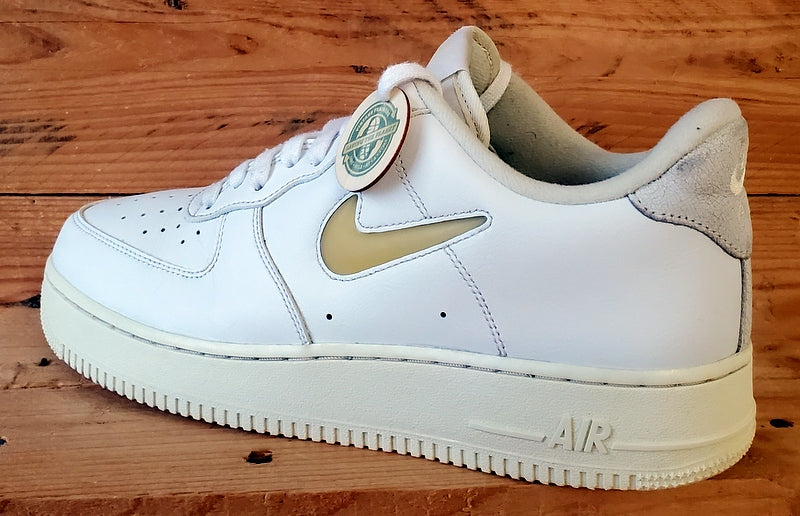 Nike Air Force 1 Jewel Low Leather Trainers UK9/US10/E44 DC8894-100 Pale Vanilla