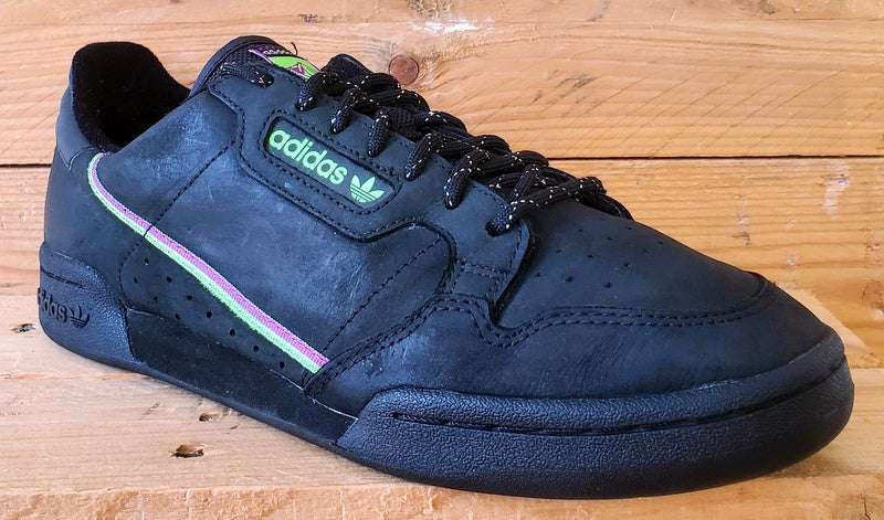 Adidas Continental 80 Low Suede Trainers UK9.5/US10/EU44 FU9392 Black/Purple