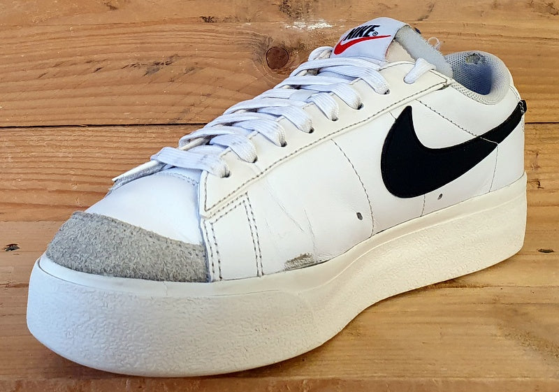 Nike Blazer Platform Low Leather/Suede Trainers UK6/US8.5/EU40 DJ0292-101 White