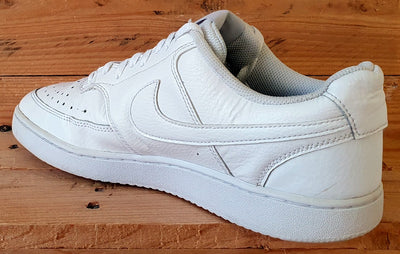 Nike Court Vision Leather Trainers UK9.5/US10.5/EU44.5 CD5463-100 Triple White