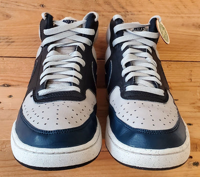 Nike Court Vision Mid Leather Trainers UK7/US8/EU41 DN3577-004 Light Iron Ore