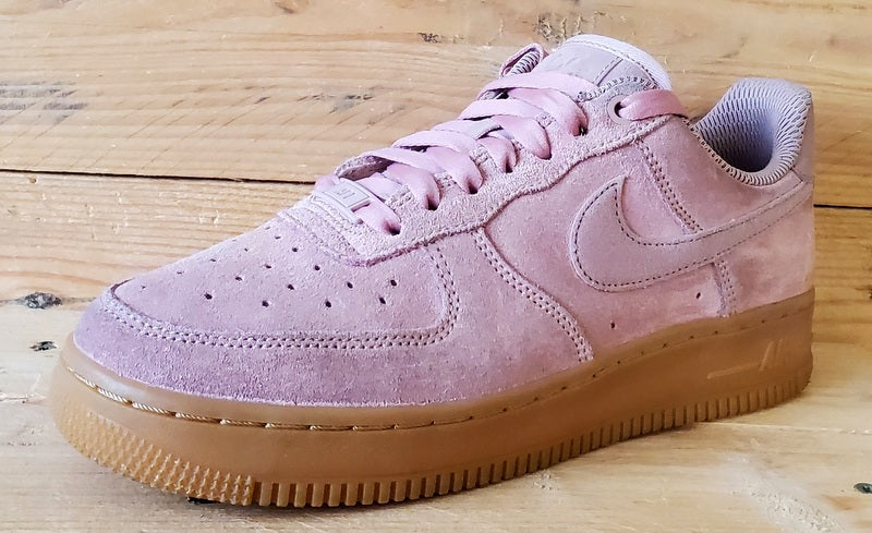 Nike Air Force 1 Low Suede Trainers UK4.5/US7/EU38 AA0287-600 Particle Pink/Gum
