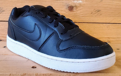Nike Ebernon Low Leather Trainers UK6/US8.5/EU40 AQ1779-001 Black/White