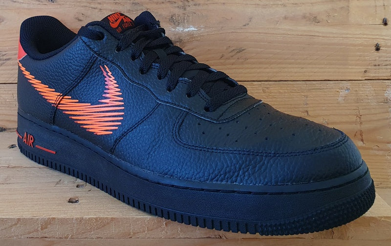 Nike Air Force 1 Zig Zag Low Trainers UK12/US13/EU47.5 DN4928-001 Black Orange