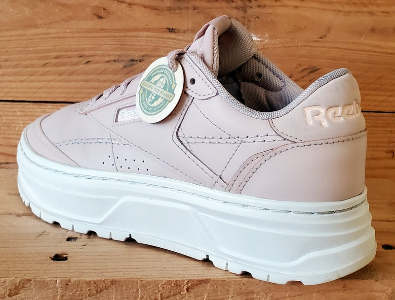 Reebok Club C Double Geo Low Leather Trainers UK4.5/US7/EU37.5 H69145 Soft Ecru